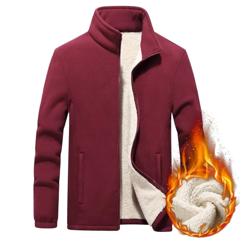 Plus size 7XL,8XL,9XL Winter Men's Jackets Thick Fleece Hooded Hoodies Men Sweatshirt Solid Casual Male Coats Brand Clothing