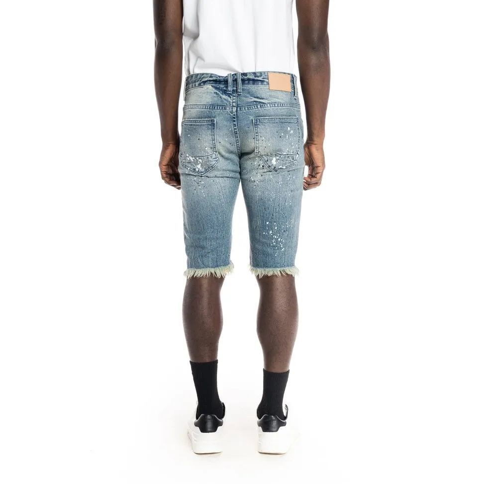 Ripoff Semi Basic Jean Shorts - Blue Stone