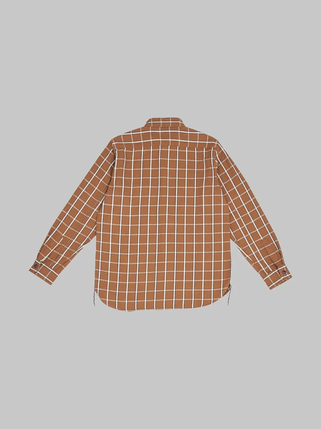 Seuvas Twill Work Flannel Shirt Amakusa Button Mocha