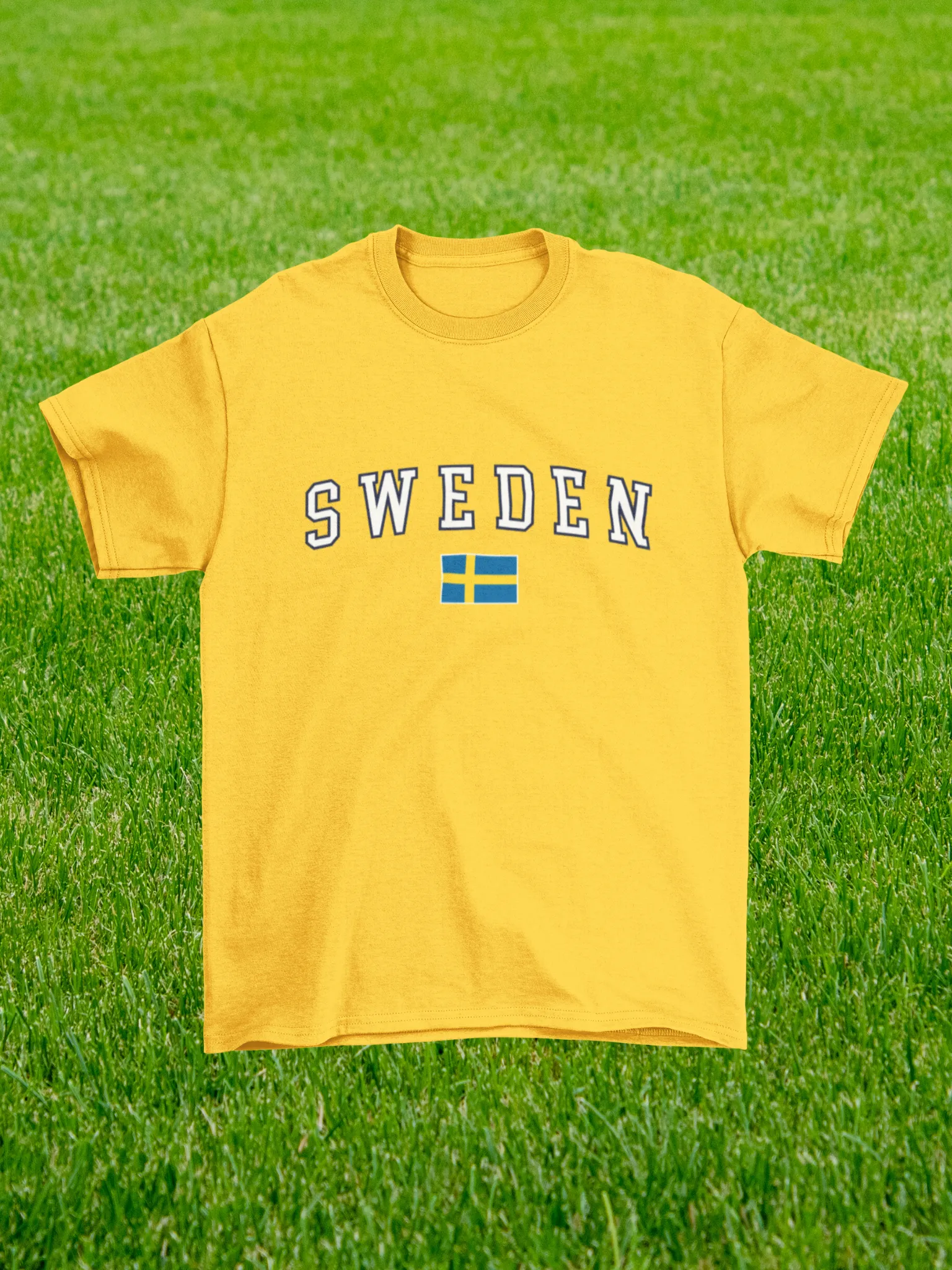 SVERIGE BABY TEE - GUL