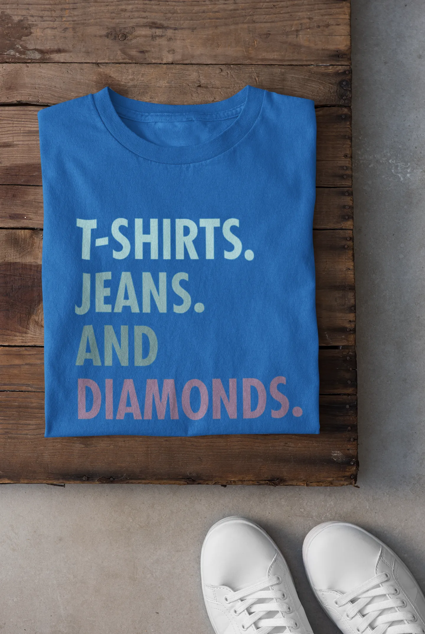 T-Shirts Jeans and Diamonds Ladies Fitted T-Shirt