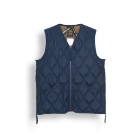 TAION Military Zip V-Neck Vest dark navy