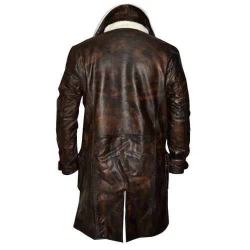 The Dark Knight Rises Bane's Distressed Leather Trench Coat