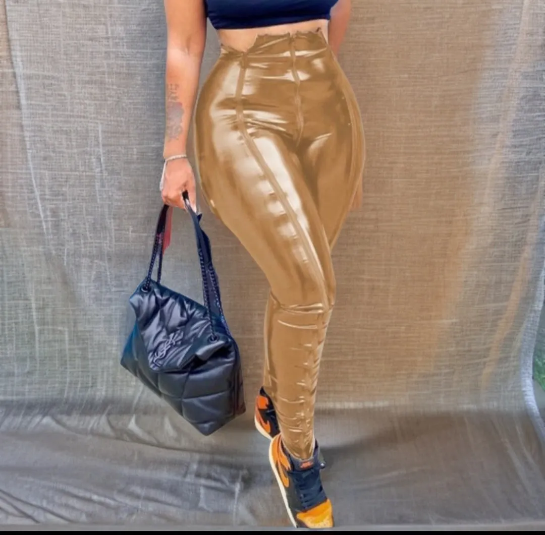 THREE ZIPPER LEATHER PANTS