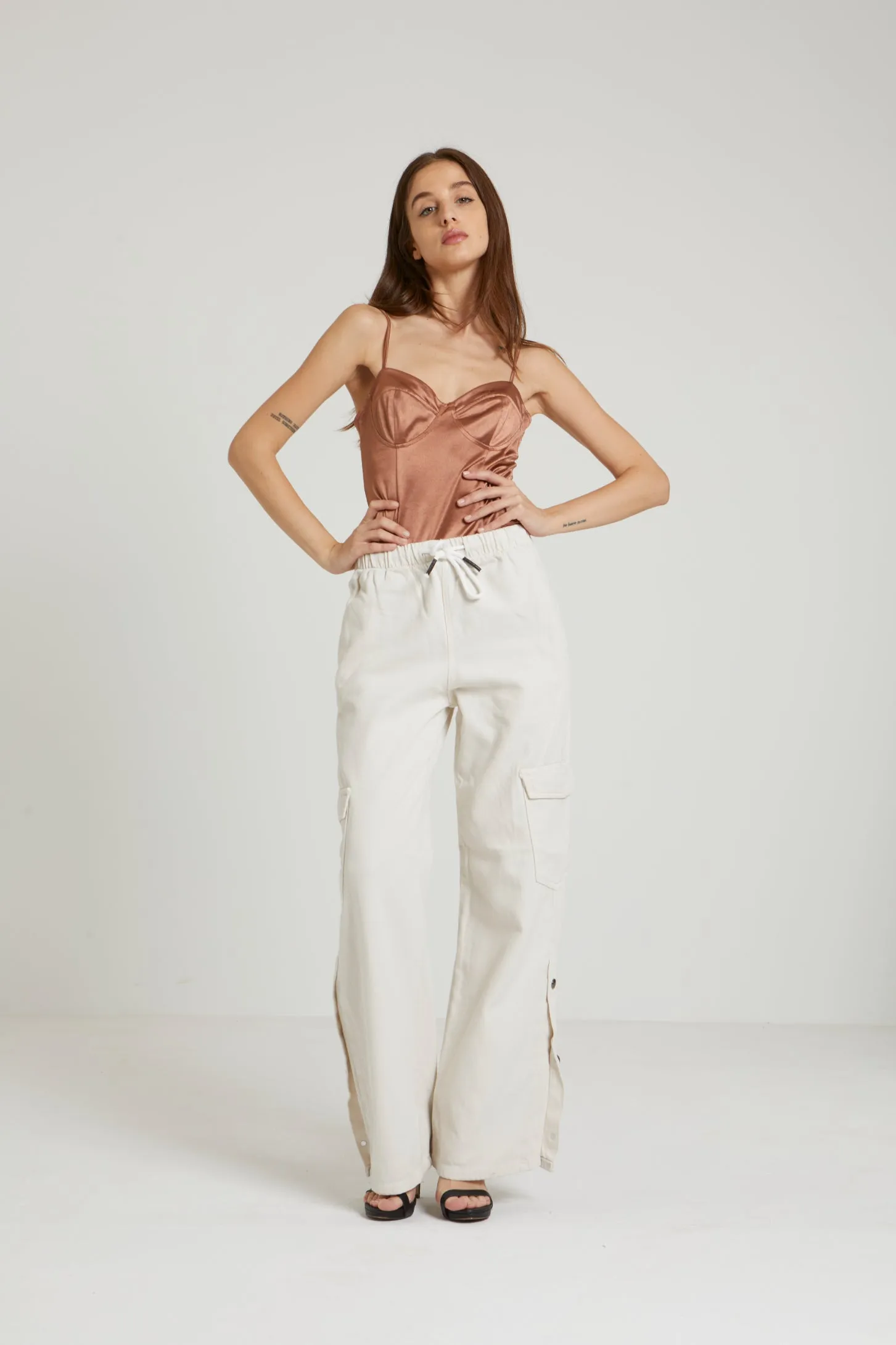 UTILITY CARGO PANTS - IVORY