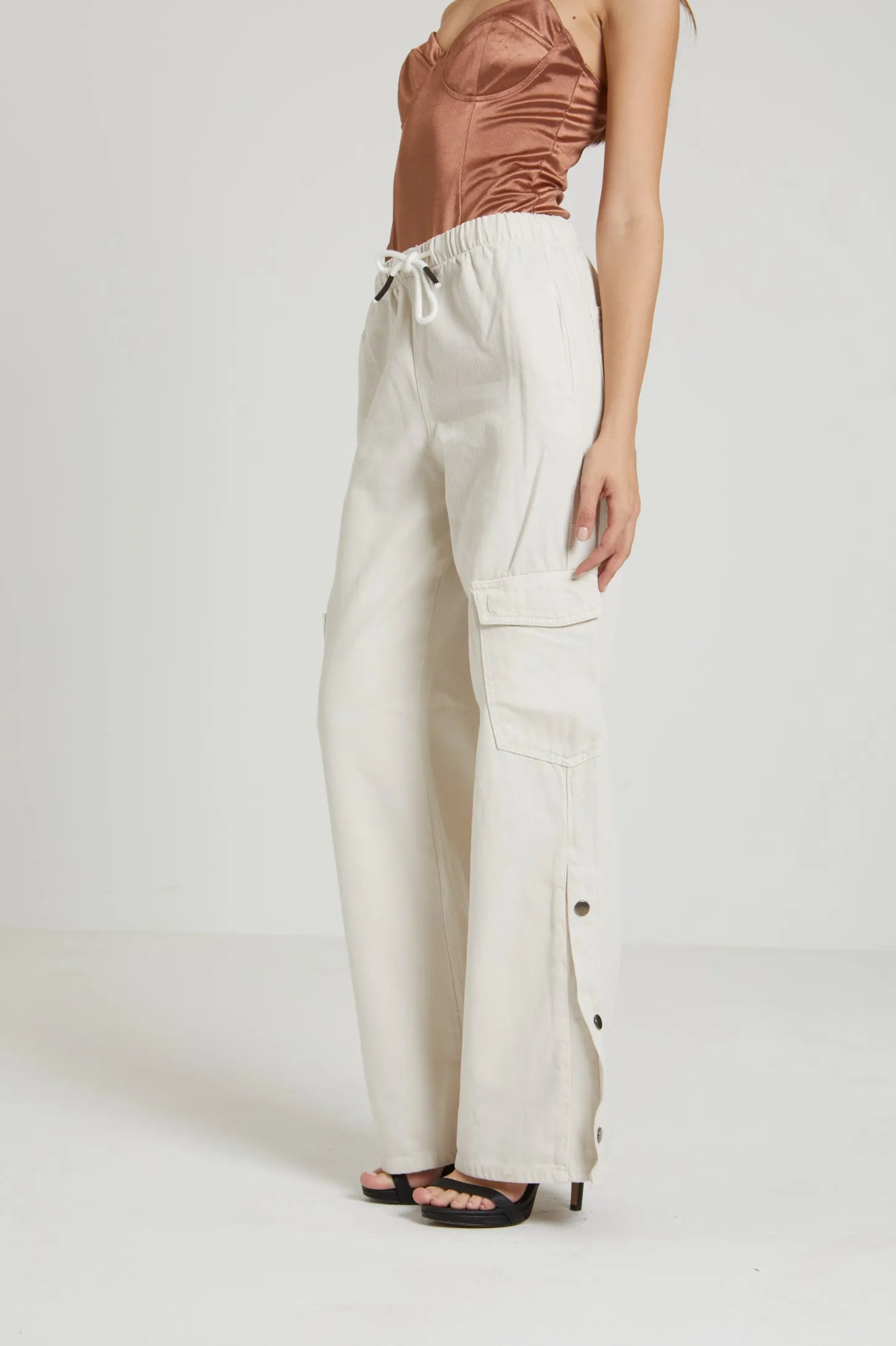 UTILITY CARGO PANTS - IVORY