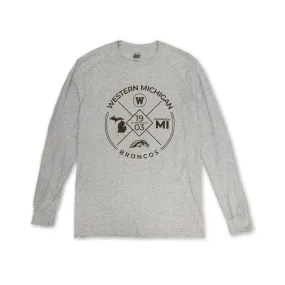 Western Michigan Circle Long Sleeve Tee