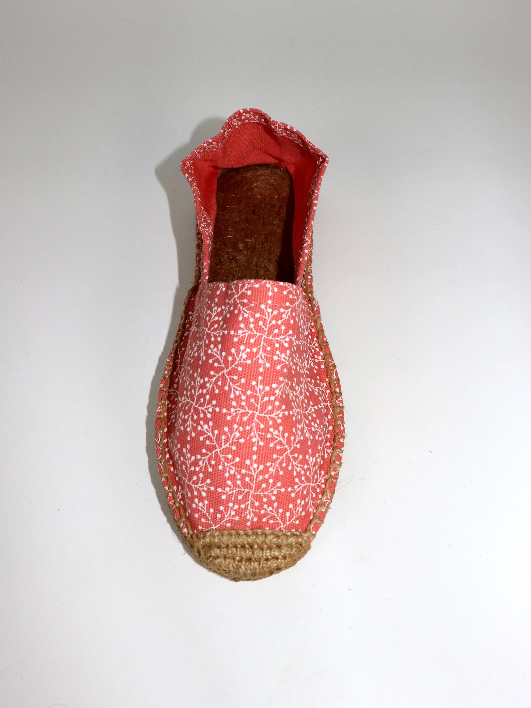 Women espadrille branches corail