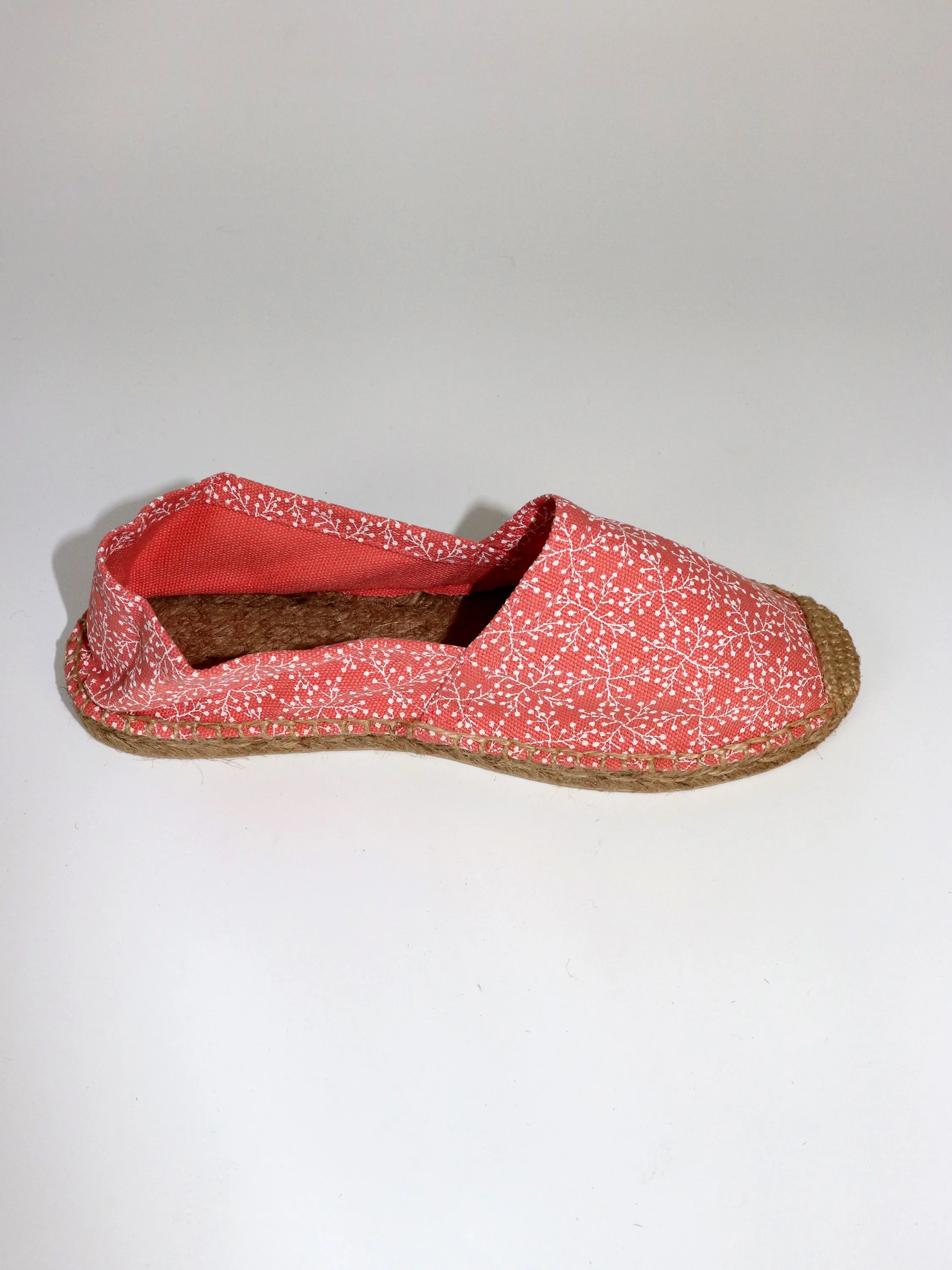 Women espadrille branches corail