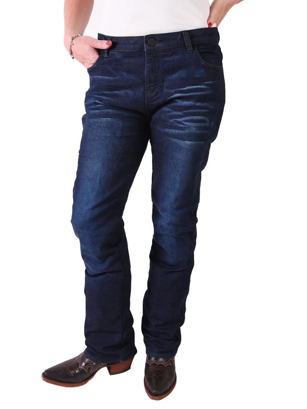 Women's Blue Detroit Steel Jeans