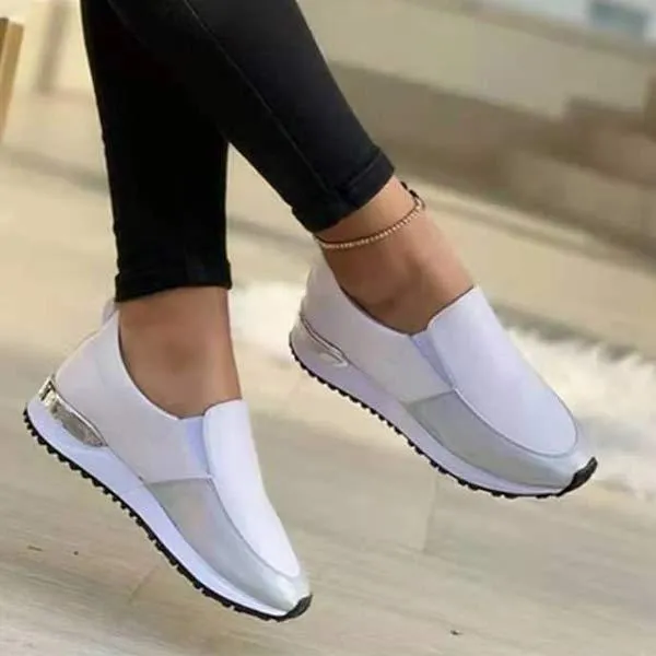 Women's Casual Color Block Flat Loafers 05125883C